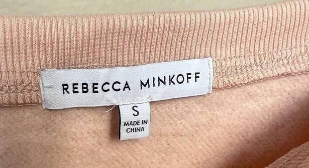 Rebecca Minkoff  Square Neck Pullover Sweatshirt Soft Pink Size Small