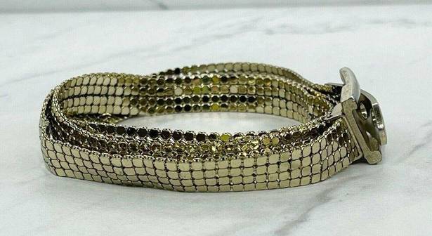 Whiting & Davis  Gold Tone Vintage Metal Mesh Belt Size Small S