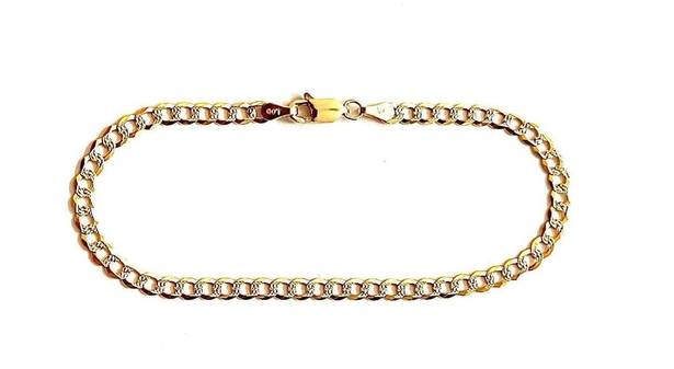 Tehrani Jewelry 14k Solid Gold Curb Cuban Pave Bracelet | Gift | Bracelet | Real Gold Bracelet |