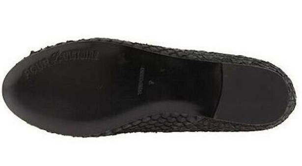 Pour La Victoire  Hessa Black Leather Flats 8.5 M