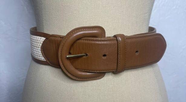 Lands'End  Size 38 Full Grain Brown Tan Leather Belt