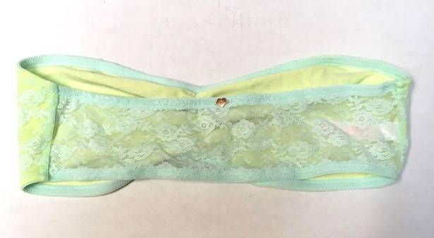 PINK - Victoria's Secret PINK VS yellow with green lace overlay bralette M