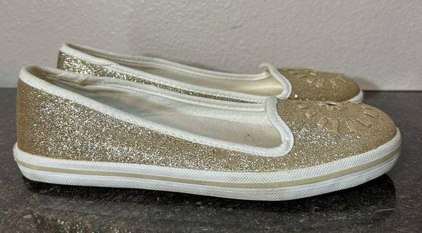 Jack Rogers  Mila Womens Gold Embroidered Boho Slip On Shoes Size 6 Sneakers