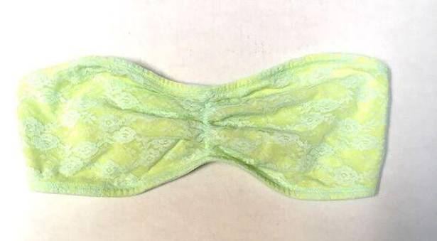 PINK - Victoria's Secret PINK VS yellow with green lace overlay bralette M