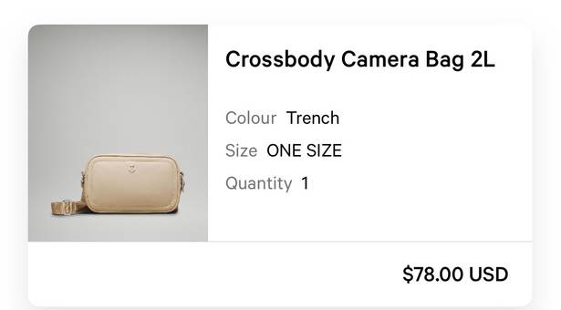 Lululemon Crossbody Camera Bag