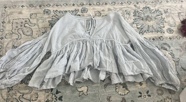 Free People linen baby doll top