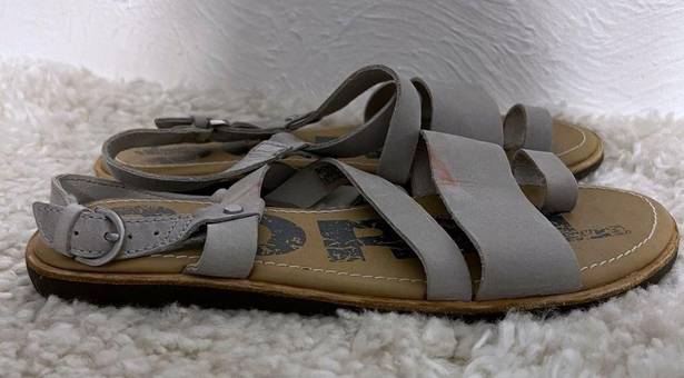 Sorel  Ella Women's  Leather Sandals Size 7.5 See Photos Gray