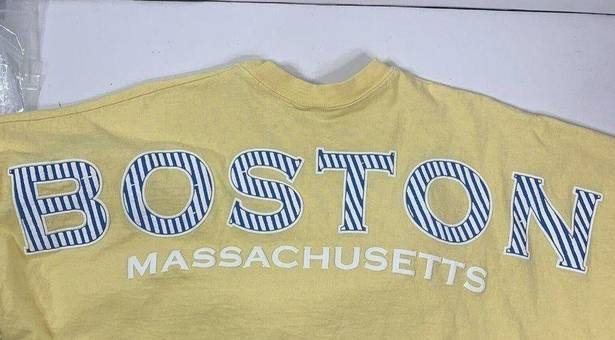 Spirit Jersey Boston Massachusetts Size M  Shirt Long Sleeve Yellow Cotton R206