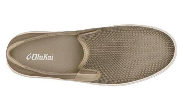 Olukai  Women’s Pehuea Mesh Collapsible Heel Sneakers Flats Taupe Size 9.5