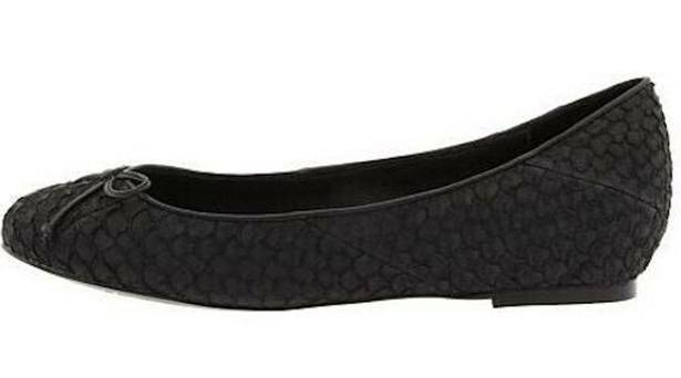 Pour La Victoire  Hessa Black Leather Flats 8.5 M