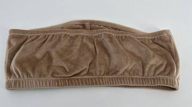 SKIMS Skim Velour Bandeau Bralette Sz 3XL Tan Beige Loungewear Comfort