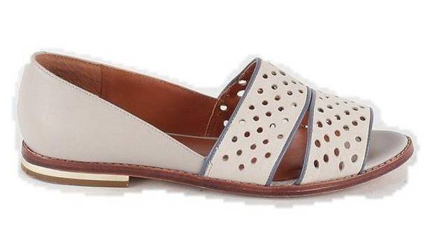 Rebecca Minkoff  Sadie Perforated Leather Ballet Flat Women's Size 6.5M Open Toe