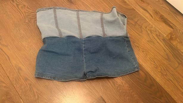 Medium Wash Denim Mini Skirt