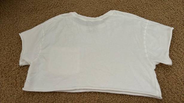 Aerie Cropped White T Shirt