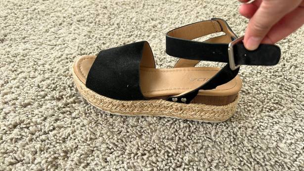 Soda Shoes Black Platform Sandals