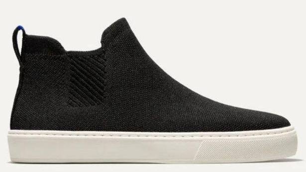 Rothy's The Chelsea Boot Sneaker Black Womens 10