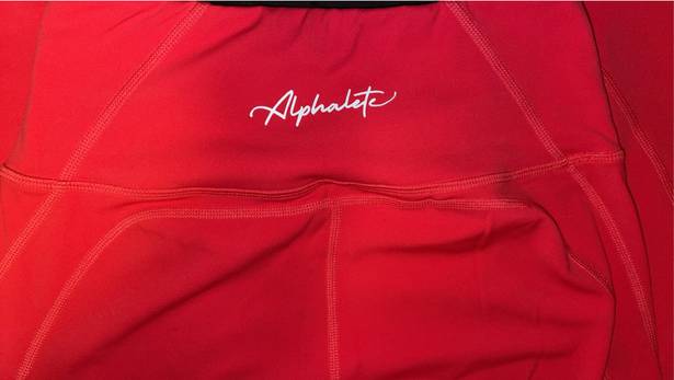 Alphalete Red  WORKOUT LEGGINGS