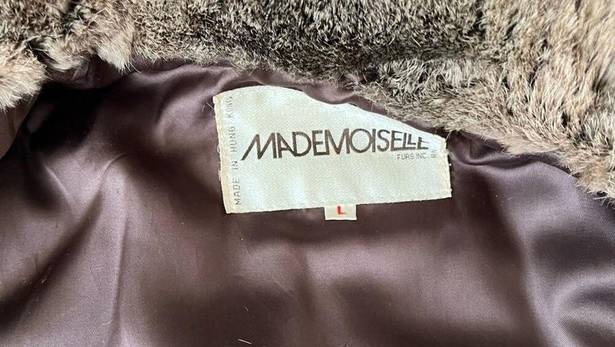 Vintage Mademoselle Rabbit Fur Coat Large