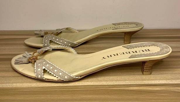 Burberry Gray Tassel Sandals Size 37.5 Italy 7 US