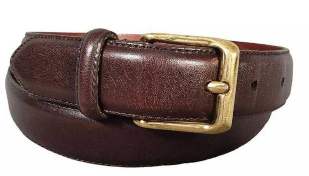 Coach Men's  Leather Belt - Brass Buckle - Size 38 - Premium Designer Accessory