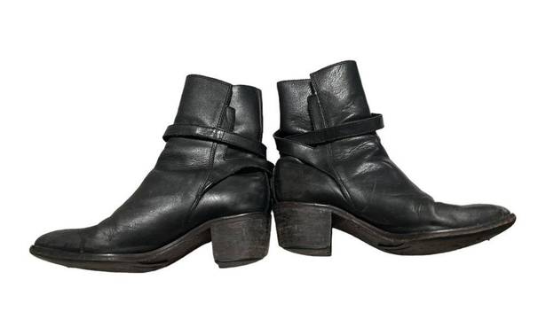 All Saints Johdpar Leather Black Moto Boots