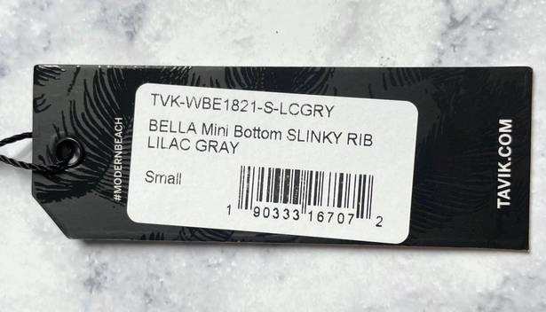 Tavik swim New Tavik Slinky Rib Minimal Coverage Bella Bikini Bottom Lilac Gray
