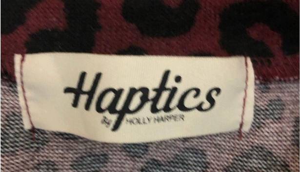 Harper Haptics by Holly  3X dark red and black lightweight sweater