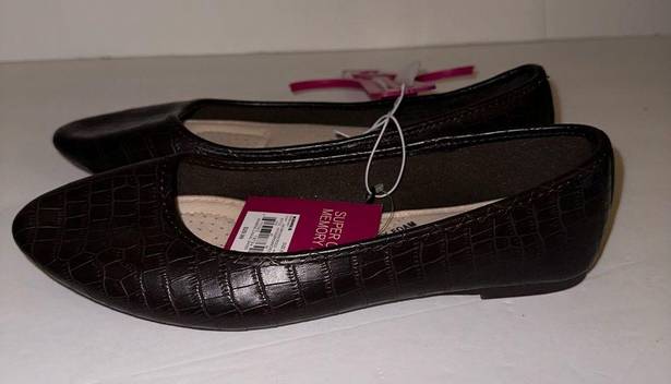 SO Women’s Memory Foam Brown Ballerina Flats New Size 8.5 🆕