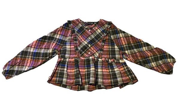 Veronica Beard  Katalina Plaid Bib Top