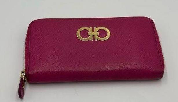 Salvatore Ferragamo  Gancini continental wallet Fuchsia Pink