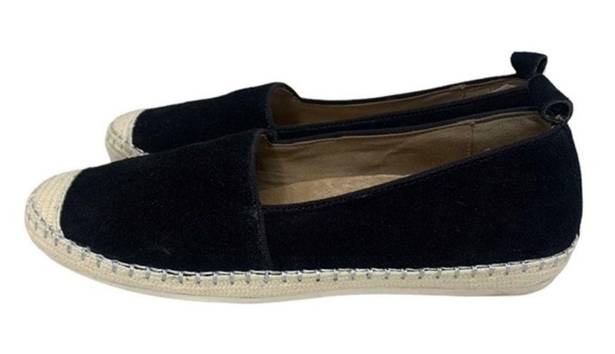 AQUA  College Blink Waterproof Espadrilles Black Suede Size 7.5