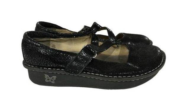 Alegria  Dayna Black Dottie Mary Jane Clogs Size 39