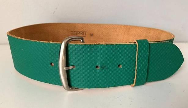 Esprit Vintage Statement Belt Womens Espirit Green Wide Adjustable Solid Medium 90s