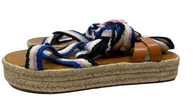 Isabel Marant  Woven Wrap Strap Espadrille Sandals