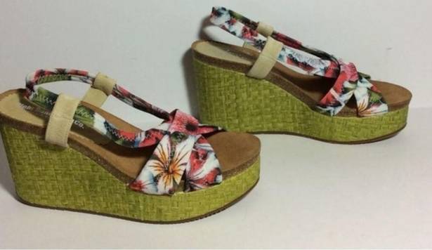 Krass&co Right Bank Shoe . Floral Fabric Espadrille Sz 8