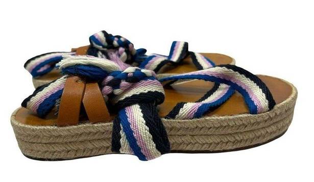 Isabel Marant  Woven Wrap Strap Espadrille Sandals