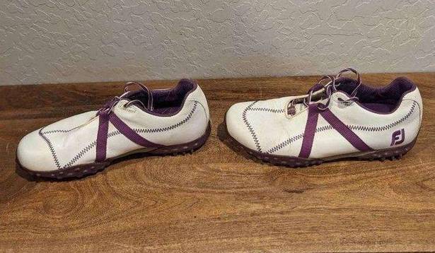 FootJoy  Golf Shoes Sz 7 White Leather M Project Spikeless Lace Up FJ 95622