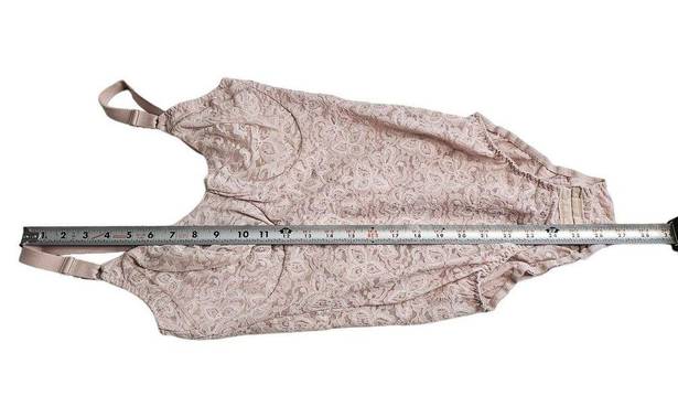 One Piece Bali Shapewear Bodysuit Faja Womens Size 38DD Pale Pink Lace  Sexy