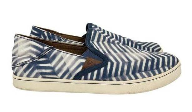 Olukai  Pehuea Pa’i navy blue white slip on canvas sneakers