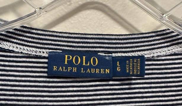 Polo  Ralph Lauren Navy Stripe Baby Tee Shirt