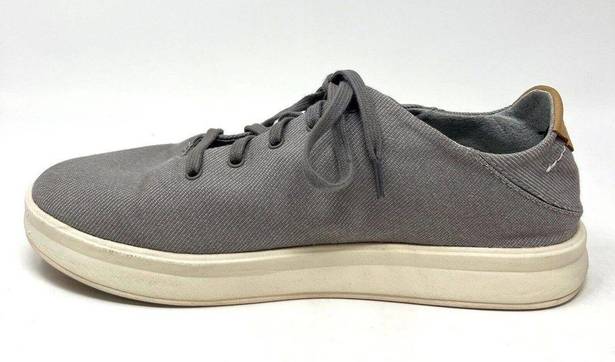 Olukai  Ki'ihele Li Gray Lace Up Canvas Sneakers Shoes Women’s Size 7.5