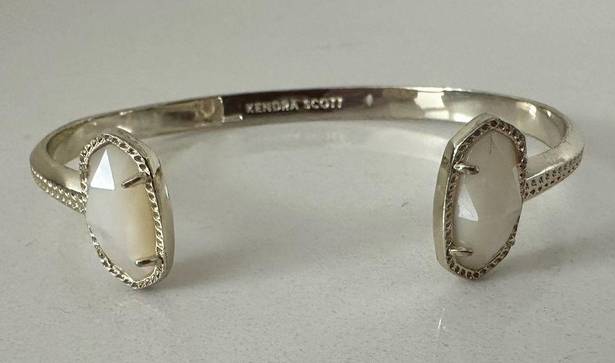 Kendra Scott  Elton Gold Cuff Bracelet White Mother of Pearl Stones