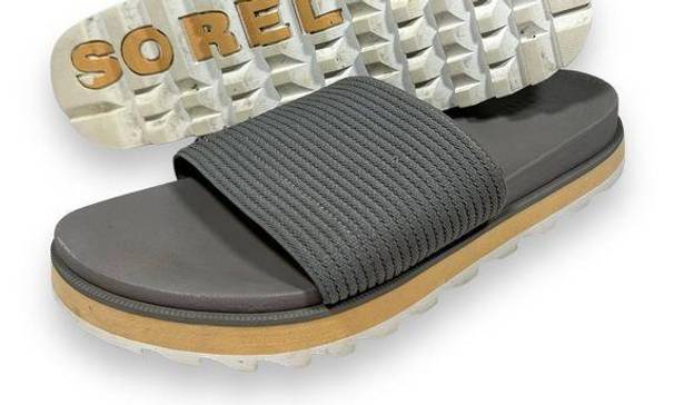 Sorel  Roaming Easy Slide Platform Sandals Womens‎ 10 Gray