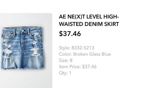 American Eagle DENIM SKIRT HIGH-WAISTED  AE NE(X)T LEVEL