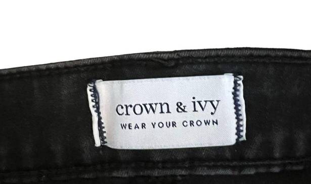 Crown & Ivy  Black Skinny Jeans Size 12