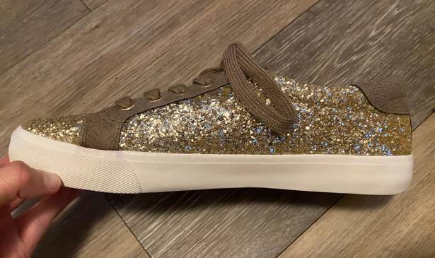 Not Rated Gold Glitter  Sneakers - Size 10