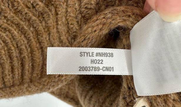 Madewell NEW  Stimpson Sweater Vest Chunky Wool Blend Mock Neck Brown Women's S