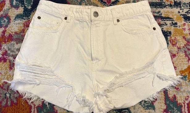 ZARA White Jean Shorts