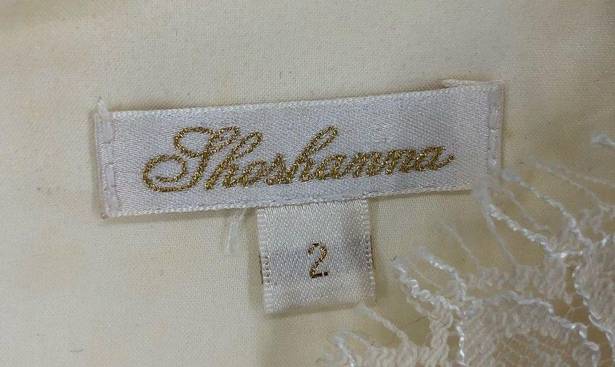 Shoshanna  Cream Eyelash Lace A-Line Sleeveless V Neck Dress with Pockets size 2