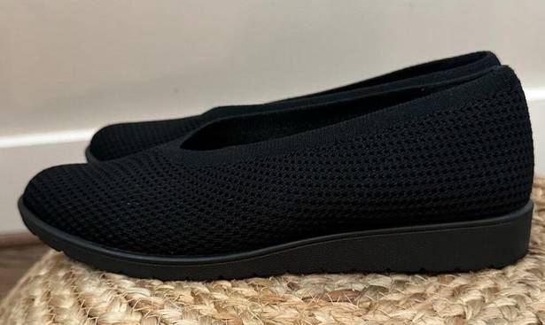 Eileen Fisher  Heaven Stretch Wedge Slip-Ons, Black Size 8.5